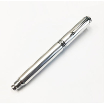 金属 万年筆/文房具 【アルミ シルバーカラー】 日本製 中太字 文具 オフィス用品 ステーショナリー『Metal Pen』