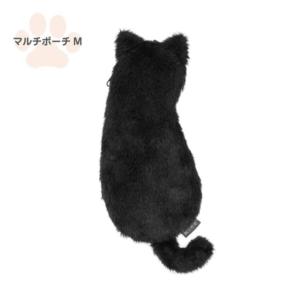 ねこのせ マルチポーチM 黒ネコ NNS-MP02-BK