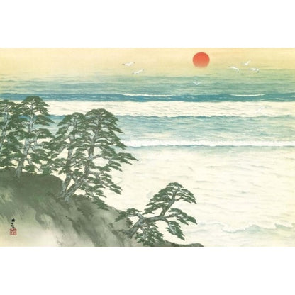 〔 横山大観生誕150年 〕 富士図 富士絵画 高精彩特色技術絵 横山大観 霊峰富士 掛軸 尺三 海暾