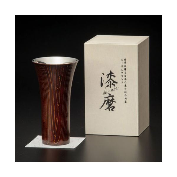 ウチキ 漆磨 漆塗りカップ 和然檀 和然檀+ (わもだんぷらす) シングルカップ L 赤 (紫檀) SCS-L202