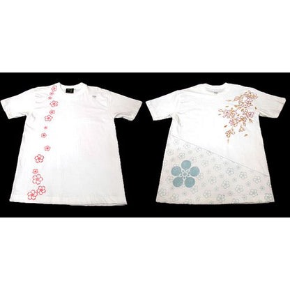 戦国武将Tシャツ 【前田慶次】 XLサイズ 半袖 綿100% ホワイト(白) 〔メンズ 大きいサイズ Uネック おもしろ〕