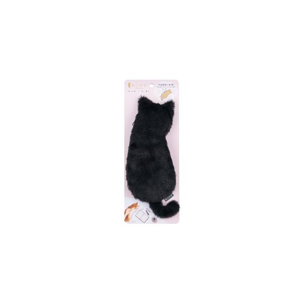 ねこのせ マルチポーチM 黒ネコ NNS-MP02-BK
