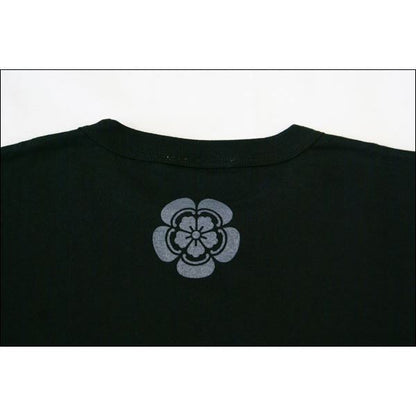 戦国武将Tシャツ 【織田信長 第2弾】 Lサイズ 半袖 ブラック(黒) 〔Uネック おもしろ〕