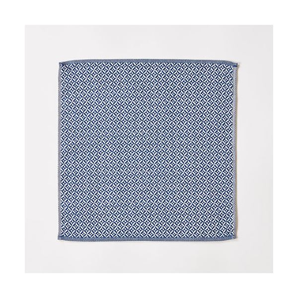 【5個セット】楠橋紋織 くすばしタオル わた音 破れ斜文 ハンカチタオル 約25cm×25cm ネイビー 1-65616-86-KONX5