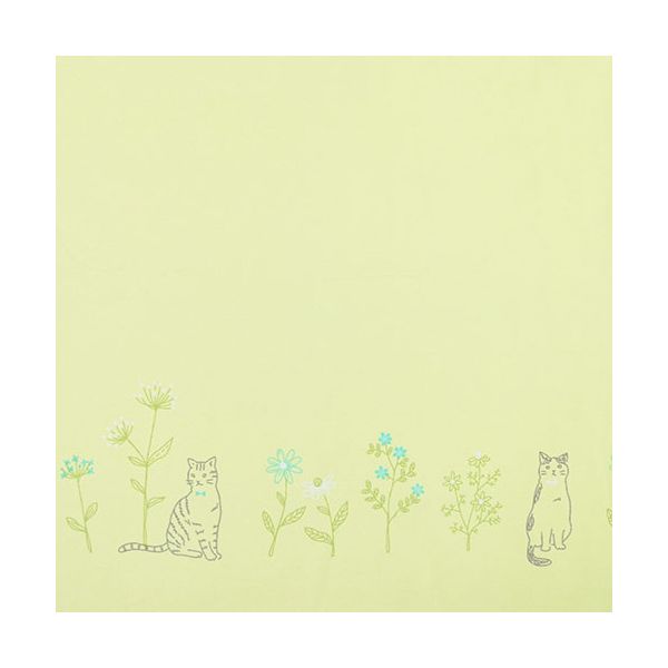 三国 MKN 遮光&遮熱 黒コーティング傘 50cm楽ミニ ボタニカルCAT mini イエロー S2512411