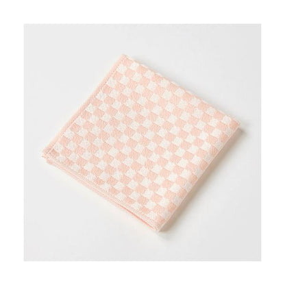 【5個セット】楠橋紋織 くすばしタオル わた音 しゅす織り ハンカチタオル 約25cm×25cm ピンク 1-61157-86-PX5