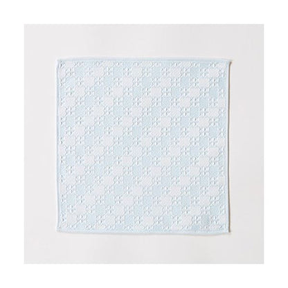 (まとめ) 楠橋紋織 くすばしタオル わた音 しゅすワッフル ハンカチタオル 約25cm×25cm ブルー 1-65610-86-B 【×5セット】