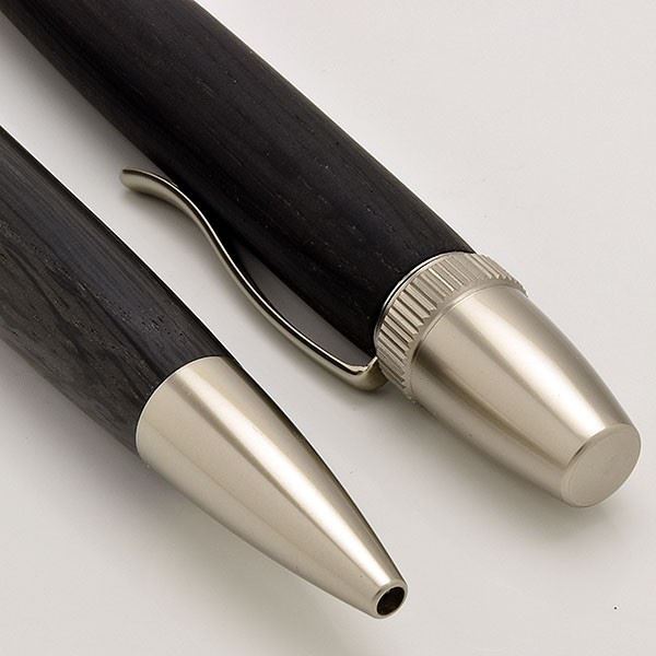 銘木 ハンドメイド ボールペン/文房具 【黒檀 こくたん】 日本製 0.7mm 文具 オフィス用品 ステーショナリー