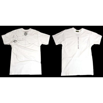 戦国武将Tシャツ 【本多忠勝 蜻蛉切】 Sサイズ 半袖 ホワイト(白) 〔Uネック おもしろ〕