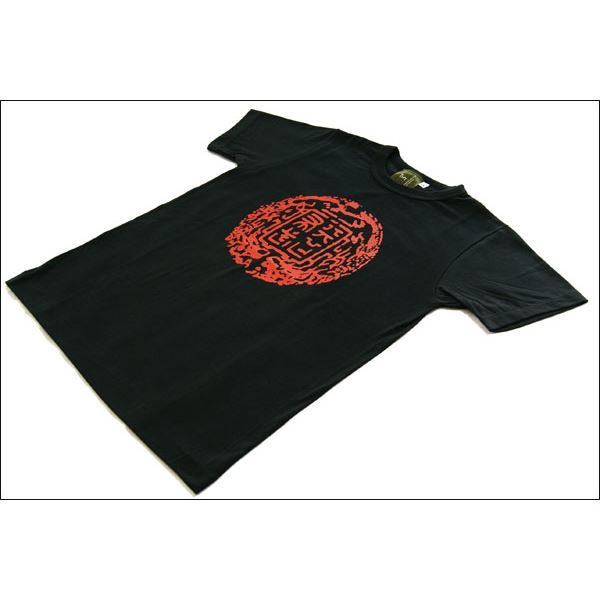 戦国武将Tシャツ 【織田信長 復刻版】 XSサイズ 半袖 ブラック(黒) 〔Uネック おもしろ〕
